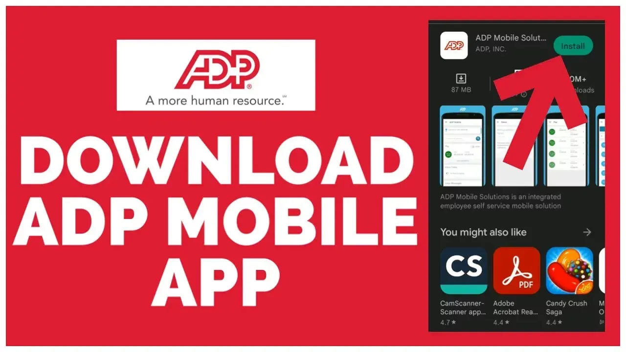 ADP Mobile App download publicity image