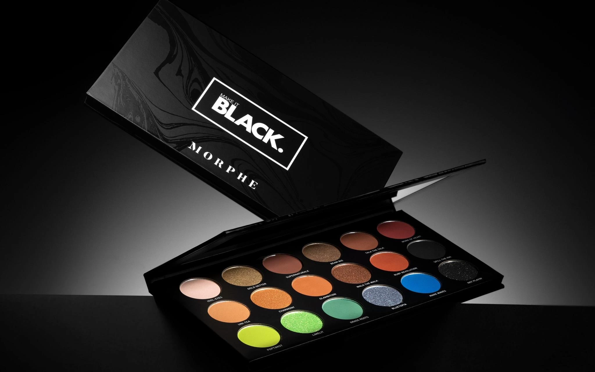 NEW MORPHE X MAKE IT BLACK EMPOWER YOUR EXPRESSION ARTISTRY PALETTE